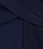 Color:Navy - Image 4 - Sleeveless Jersey Knit Crew Neck Criss Cross Bodice Sleeveless Top