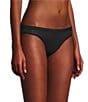Color:Black - Image 1 - Soft Stretch Ribbed Modal Bikini Panty