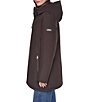 DKNY Softshell Hooded Funnel Collar Quilt Bib Zip Front Parka - Image 4