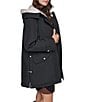DKNY Softshell Sherpa Lined Hoodie Hidden Snap Front Parka - Image 3