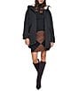 DKNY Softshell Sherpa Lined Hoodie Hidden Snap Front Parka - Image 4