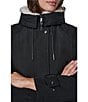 DKNY Softshell Sherpa Lined Hoodie Hidden Snap Front Parka - Image 5