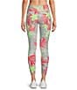 Color:Lily Pad Combo - Image 2 - Sport Botanical Floral Print High Waisted 7/8 Leggings