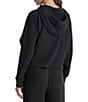 Donna Karan DKNY Sport by Donna Karan Brushed Rib Knit Raglan Sleeve Pullover Hoodie, Color:Black - Image 2