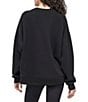 Donna Karan DKNY Sport by Donna Karan Leopard Logo Crew Neck Pullover, Color:Black/Black Whiskey - Image 2