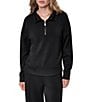 DKNY Sport by Donna Karan Scuba Mock Neck Half Zip Pullover - Image 1
