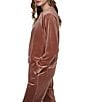 DKNY Sport by Donna Karan Velour Mini Rhinestone Crew Neck Pullover - Image 3