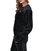 DKNY Sport by Donna Karan Velour Mini Rhinestone Crew Neck Pullover - Image 3