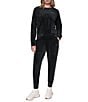 DKNY Sport by Donna Karan Velour Mini Rhinestone Crew Neck Pullover - Image 4