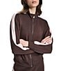 DKNY Sport Donna Karan Coordinating Side Stripe Full Zip Scuba Jacket - Image 1