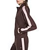 DKNY Sport Donna Karan Coordinating Side Stripe Full Zip Scuba Jacket - Image 3
