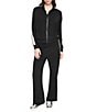 DKNY Sport Donna Karan Coordinating Side Stripe Full Zip Scuba Jacket - Image 4