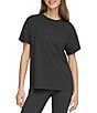 Color:Black - Image 1 - Sport Relaxed Crew Neck Short Sleeve Shirt