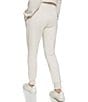 Color:Sand - Image 2 - Sport Solid Terry Knit Drawstring Waist Zip Cuff Pull-On Joggers