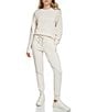 Color:Sand - Image 3 - Sport Solid Terry Knit Drawstring Waist Zip Cuff Pull-On Joggers