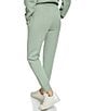 Color:Lily Pad - Image 2 - Sport Solid Terry Knit Drawstring Waist Zip Cuff Pull-On Joggers
