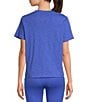 Color:Amparo Blue - Image 2 - Sport Solid V-Neck Short Sleeve Tee