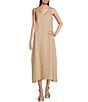 Color:Sandalwood - Image 1 - Studded V Neckline Sleeveless Maxi Dress