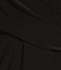 Color:Black - Image 4 - Surplice V-Neck Side Ruched Short Sleeve Top