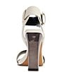 Color:Egg Nog - Image 3 - Terah Leather Ankle Strap Buckle Strap Dress Sandals