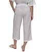 DKNY by Donna Karan Wide Leg Drawstring Woven Linen Blend Coordinating Pocketed Pants - Image 2