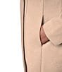 DKNY Wool Blend Asymmetrical Neck Trim Button Front Single Breasted Coat - Image 4
