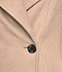 DKNY Wool Blend Asymmetrical Neck Trim Button Front Single Breasted Coat - Image 5