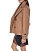 DKNY Wool Blend Notch Collar Double Breasted Peacoat - Image 3