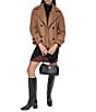 DKNY Wool Blend Notch Collar Double Breasted Peacoat - Image 4