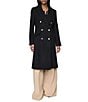 DKNY Wool Blend Notch Collar Double Breasted Tailored Peacoat - Image 1
