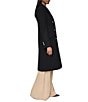 DKNY Wool Blend Notch Collar Double Breasted Tailored Peacoat - Image 3