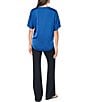 DKNY by Donna Karan Woven V-Neck Short Sleeve Blouse - Image 5
