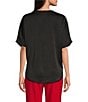 DKNY by Donna Karan Woven V-Neck Short Sleeve Blouse - Image 2