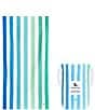 Color:Endless River - Image 1 - Cabana Stripe Quick Dry & Recycled Materials Beach Towel