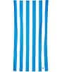 Color:Bondi Blue - Image 1 - Cabana Stripe Quick Dry & Recycled Materials Beach Towel