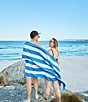 Color:Bondi Blue - Image 3 - Cabana Stripe Quick Dry & Recycled Materials Beach Towel