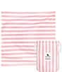 Color:Malibu Pink Stripe - Image 1 - Outdoor Living Collection Malibu Stripe Quick-Dry Beach Towel for Two