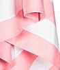 Color:Malibu Pink Stripe - Image 3 - Outdoor Living Collection Malibu Stripe Quick-Dry Beach Towel for Two