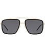Color:Black/Gold - Image 2 - Men's Dg2220 57mm Pilot Sunglasses