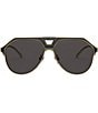 Color:Matte Black/Gold - Image 2 - Men's Dg2257 60mm Pilot Sunglasses