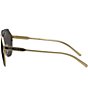 Color:Matte Black/Gold - Image 3 - Men's Dg2257 60mm Pilot Sunglasses