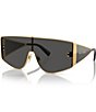 Dolce & Gabbana Men's DG2305 Shield Sunglasses, Color:Gold - Image 1