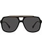 Color:Black - Image 2 - Men's Dg4388 60mm Pilot Sunglasses