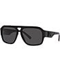 Color:Black - Image 1 - Men's Dg4403 58mm Pilot Sunglasses