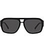 Color:Black - Image 2 - Men's Dg4403 58mm Pilot Sunglasses