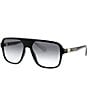 Color:Black - Image 1 - Men's DG6134 57mm Square Sunglasses