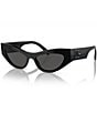 Color:Black - Image 1 - Women's 52mm Cat Eye Sunglasses