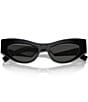 Color:Black - Image 5 - Women's 52mm Cat Eye Sunglasses