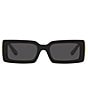 Color:Black - Image 2 - Women's 53mm Rectangle Sunglasses