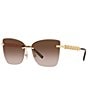 Color:Brown Gradient - Image 1 - Women's 59mm Butterfly Sunglasses